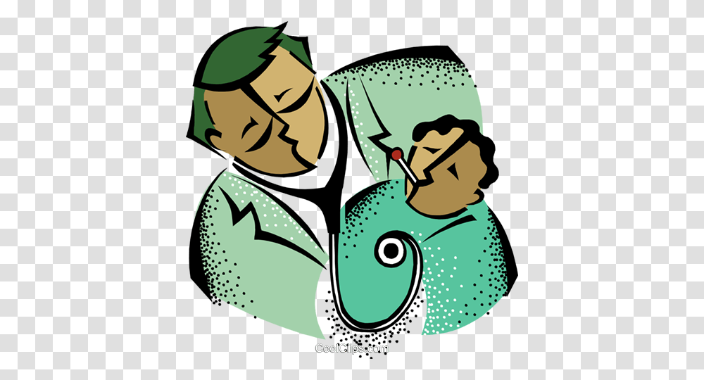 Doctor With Young Patient Royalty Free Vector Clip Art, Outdoors, Drawing, Female Transparent Png