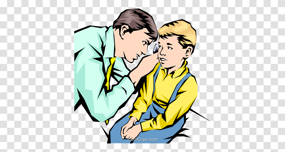 Doctor With Young Patient Royalty Free Vector Clip Art, Person, Human, People, Hug Transparent Png