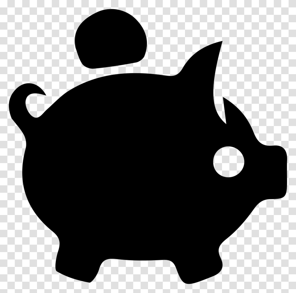 Doctors And Pigs Savings Icon, Silhouette, Cat, Pet, Mammal Transparent Png