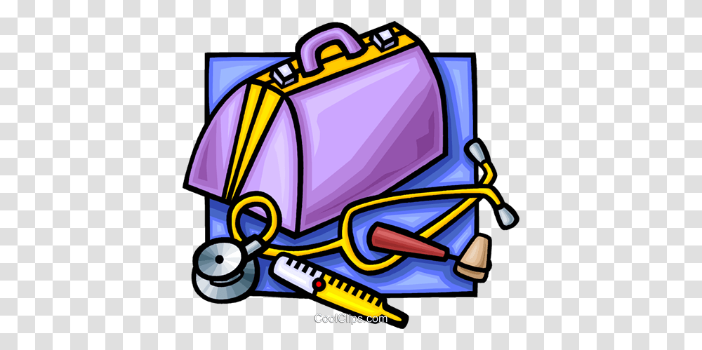 Doctors Bag With Medical Supplies Royalty Free Vector Clip Art, Luggage, Suitcase, Briefcase Transparent Png