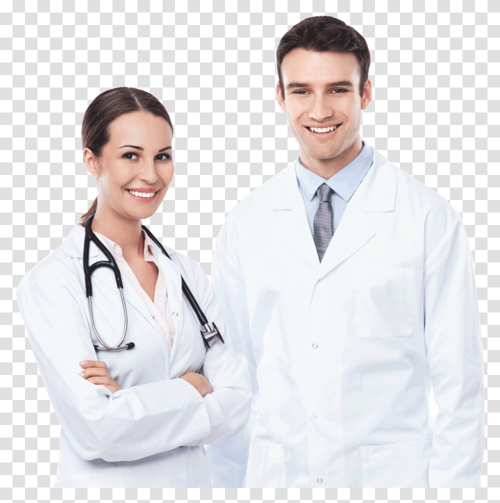 Doctors Image Male And Female Doctor, Apparel, Tie, Accessories Transparent Png