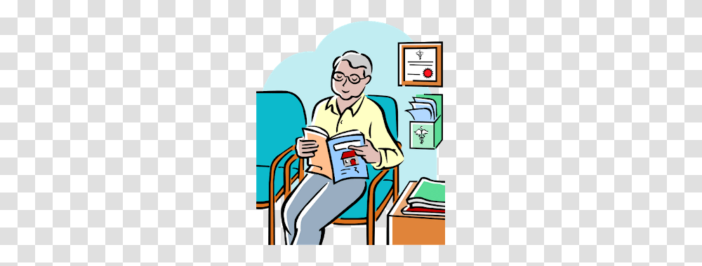 Doctors Office Waiting Room Clip Art Pharmacy Waitlist App, Person, Human, Reading, Teacher Transparent Png