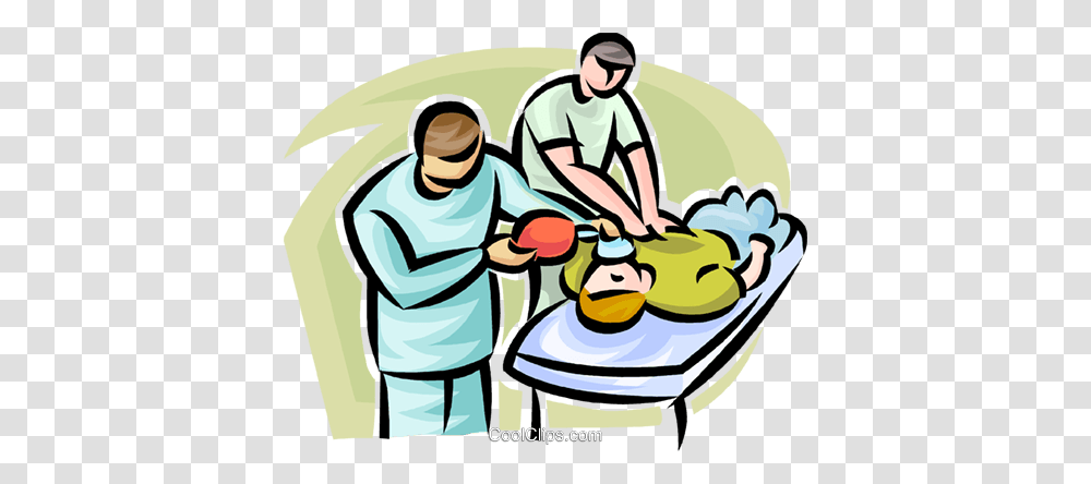 Doctors Performing Cpr On A Patient Royalty Free Vector Clip Art, Washing, Dentist, Veterinarian Transparent Png