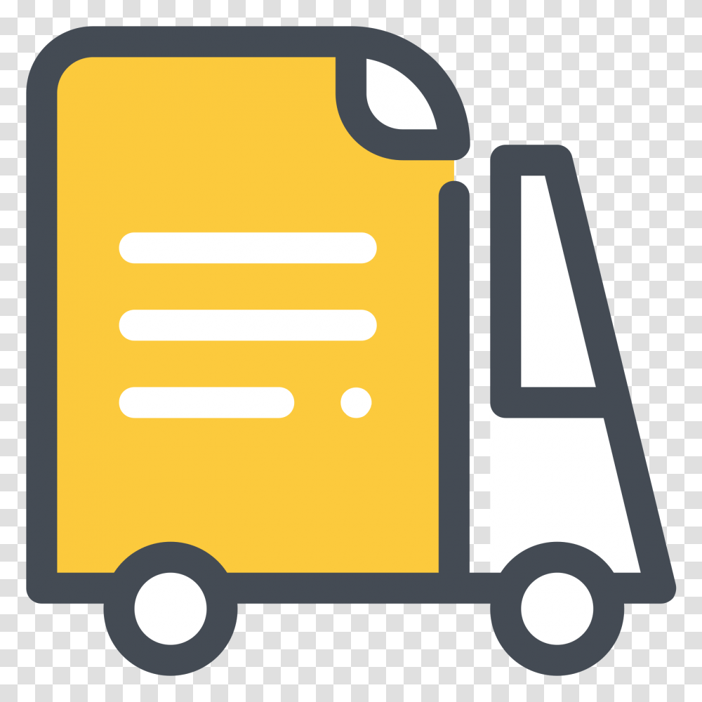 Document Delivery Icon, Van, Vehicle, Transportation, Moving Van Transparent Png