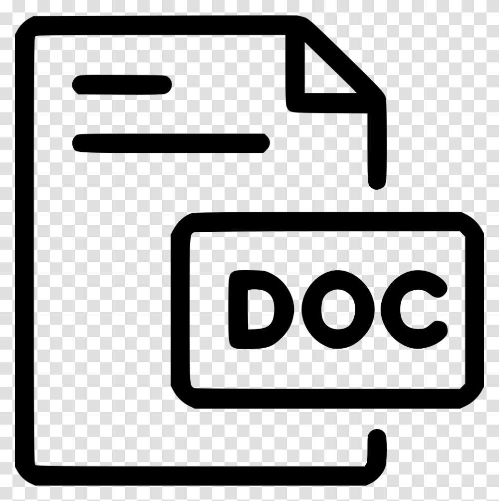Document Doc Word Icon Free Download, Sign, Stencil Transparent Png