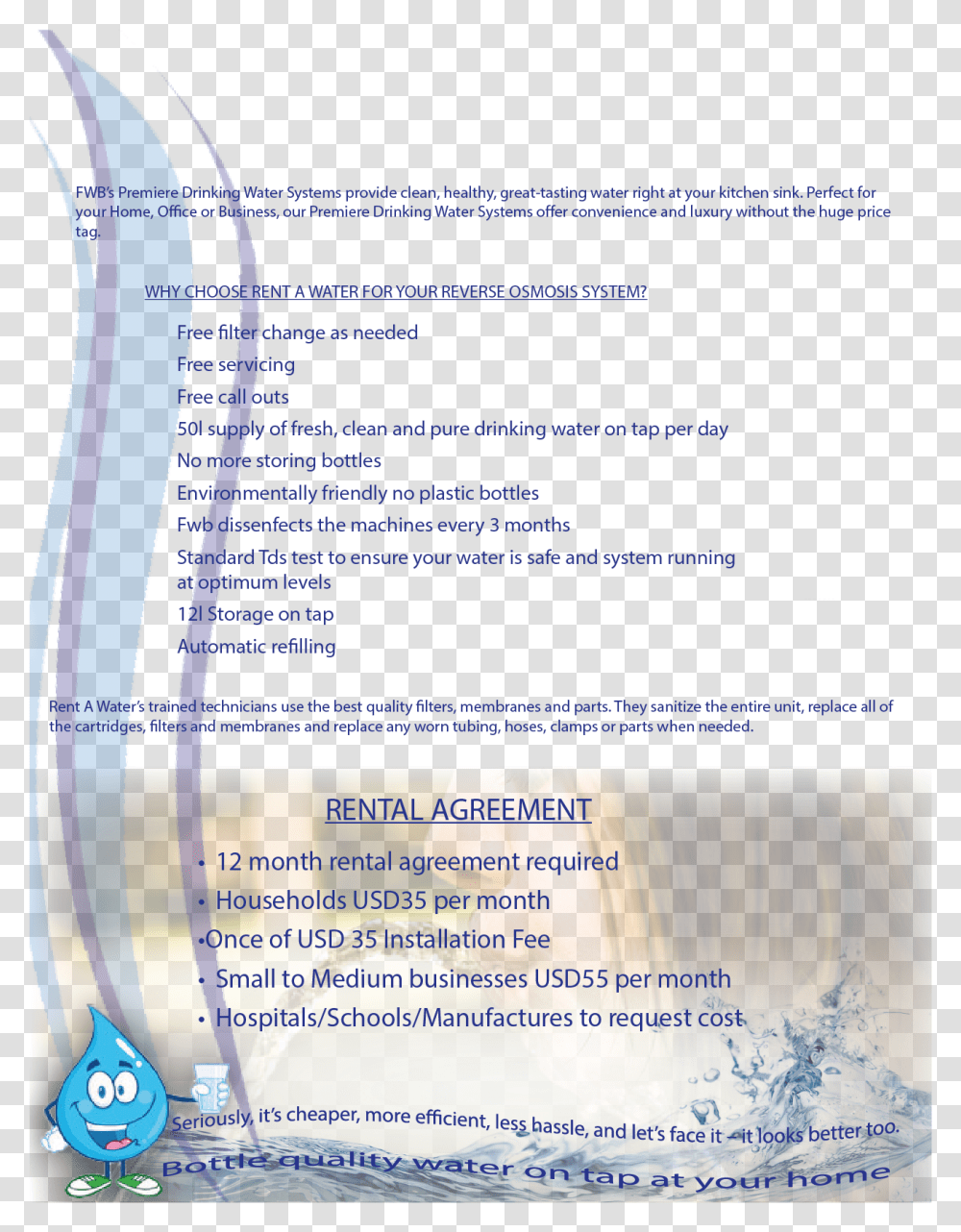 Document Download Water Machine Rental Agreement, Poster, Advertisement, Flyer, Paper Transparent Png