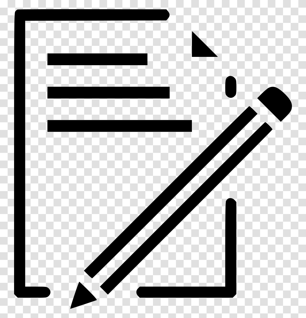 Document Paper Write Pencil Pen Drawing Paper And Pen Drawing, Plumbing, Stencil Transparent Png