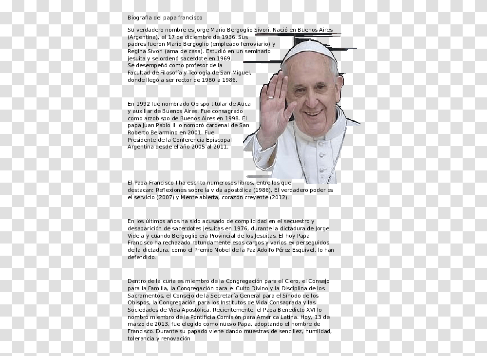 Document, Pope, Person, Human, Face Transparent Png