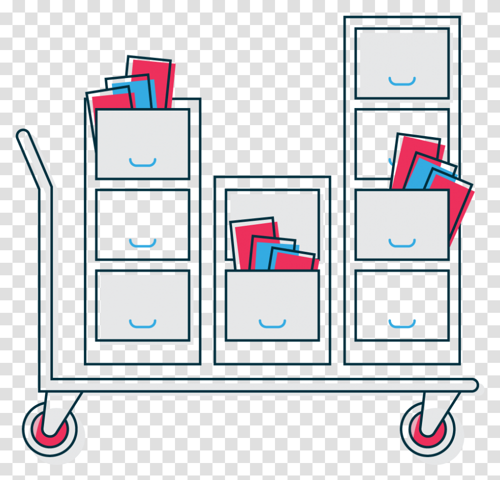 Document Storage Graphic With Typical Items For Document Chest Of Drawers, Word, Electrical Device, Furniture Transparent Png