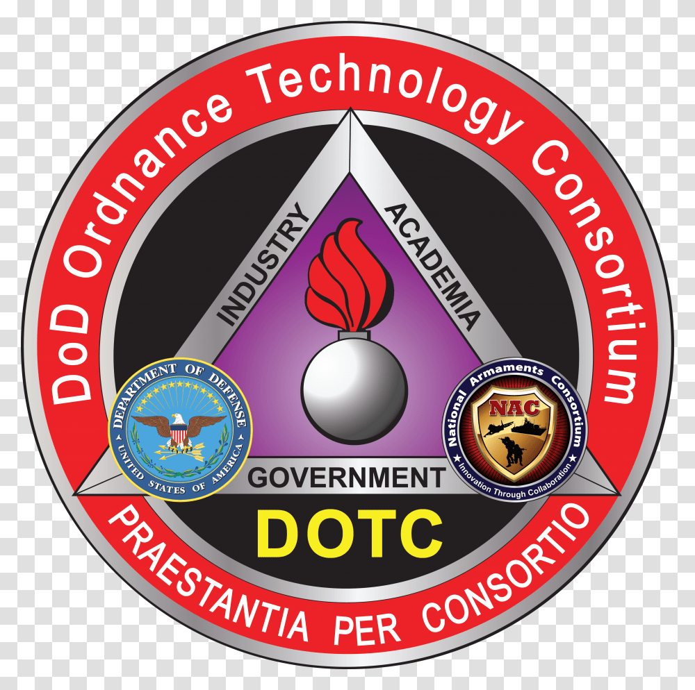 Dod Ordnance Technology Consortium Logo Department Of Defense Seal, Disk, Dvd, Trademark Transparent Png