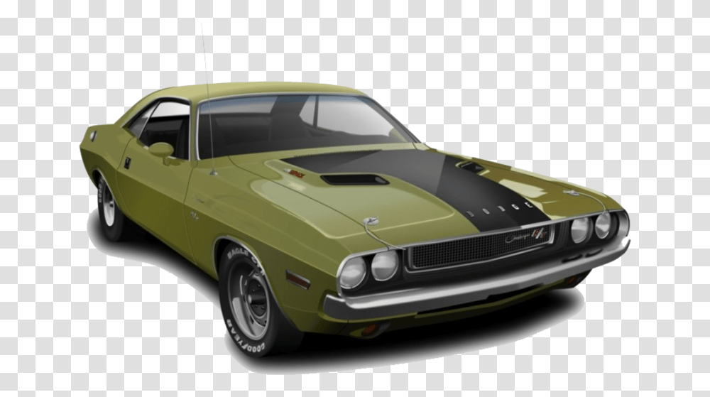 Dodge Challenger 1970, Car, Vehicle, Transportation, Sports Car Transparent Png