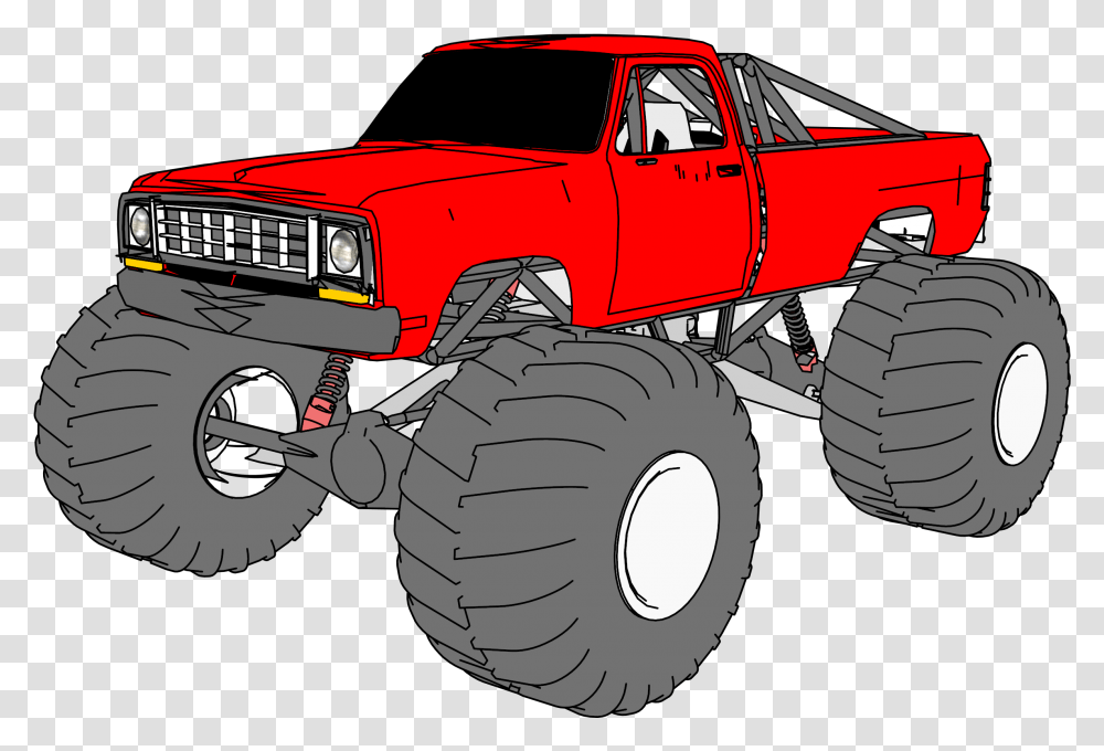 Dodge Clipart Monster Truck, Tire, Vehicle, Transportation, Pickup Truck Transparent Png