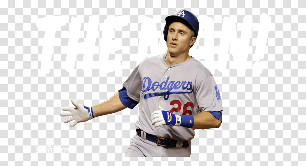 Dodgers Chase Utley Background, Apparel, People, Person Transparent Png