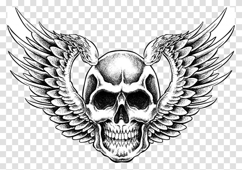 Dodgers Drawing Sugar Skull Clipart Skull With Wings Vector, Emblem, Logo, Trademark Transparent Png