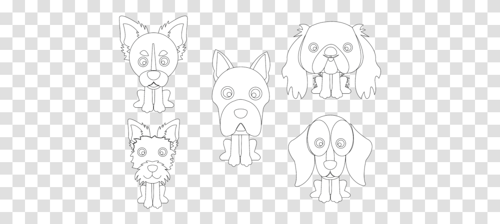 Dog 5 Vector Icon Set Flat Design Bundle Dot, Drawing, Art, Stencil, Animal Transparent Png