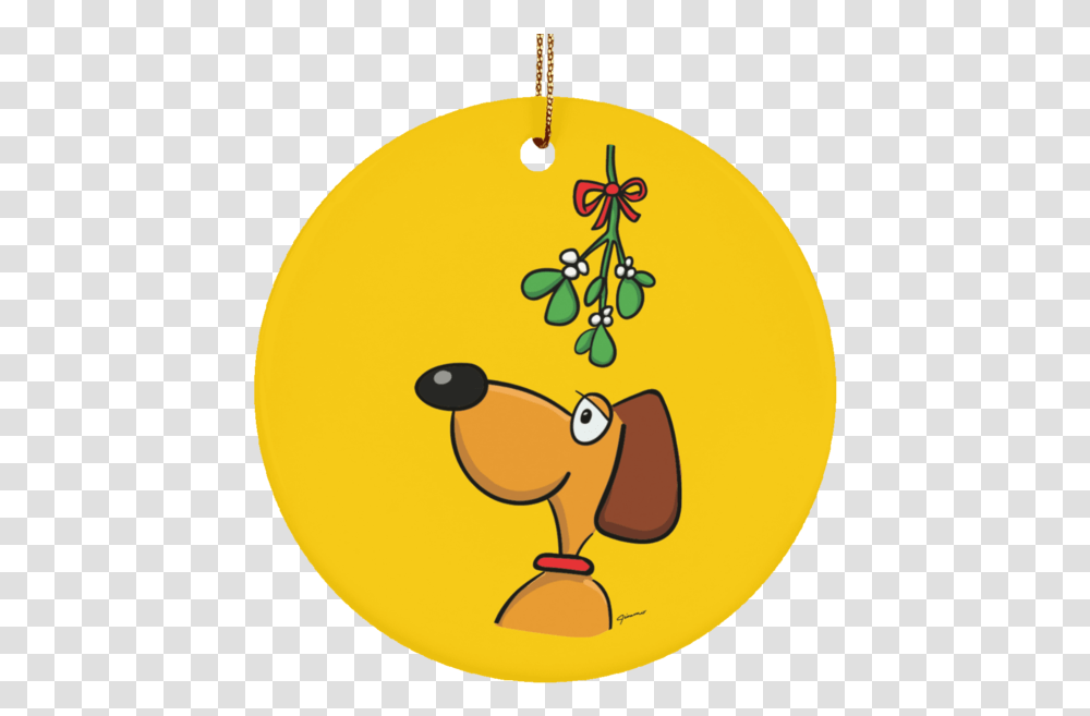 Dog And Mistletoe Limited Edition Christmas Ornament, Animal, Plant Transparent Png