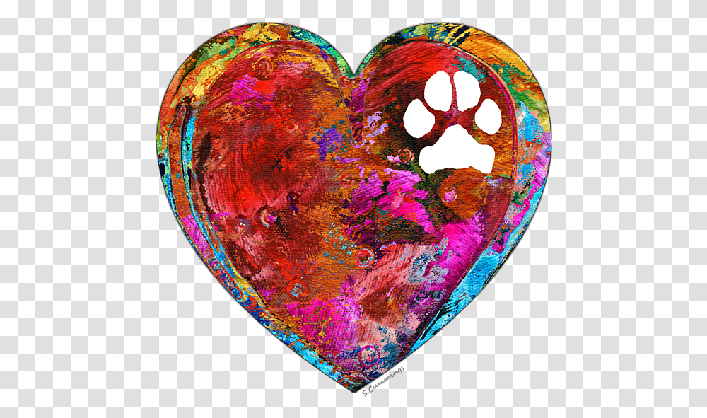 Dog Art Dog Art Puppy Love 2 Sharon Cummings, Rug, Heart, Paint Container, Painting Transparent Png