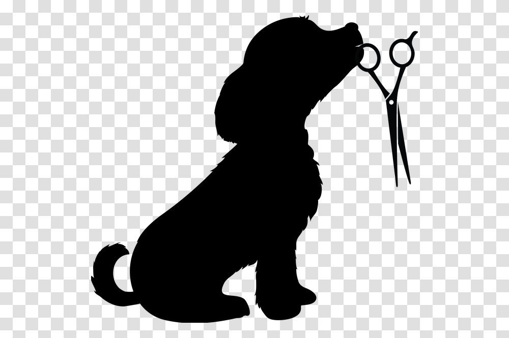 Dog Bandana Clip Art Freeuse Dog Clipart Silhouette, Gray Transparent Png