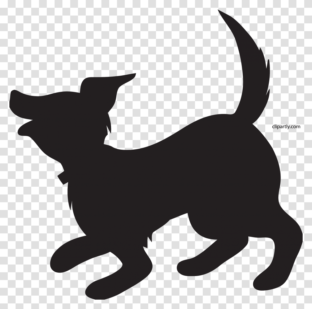 Dog Cartoon Black, Silhouette, Mammal, Animal, Pet Transparent Png