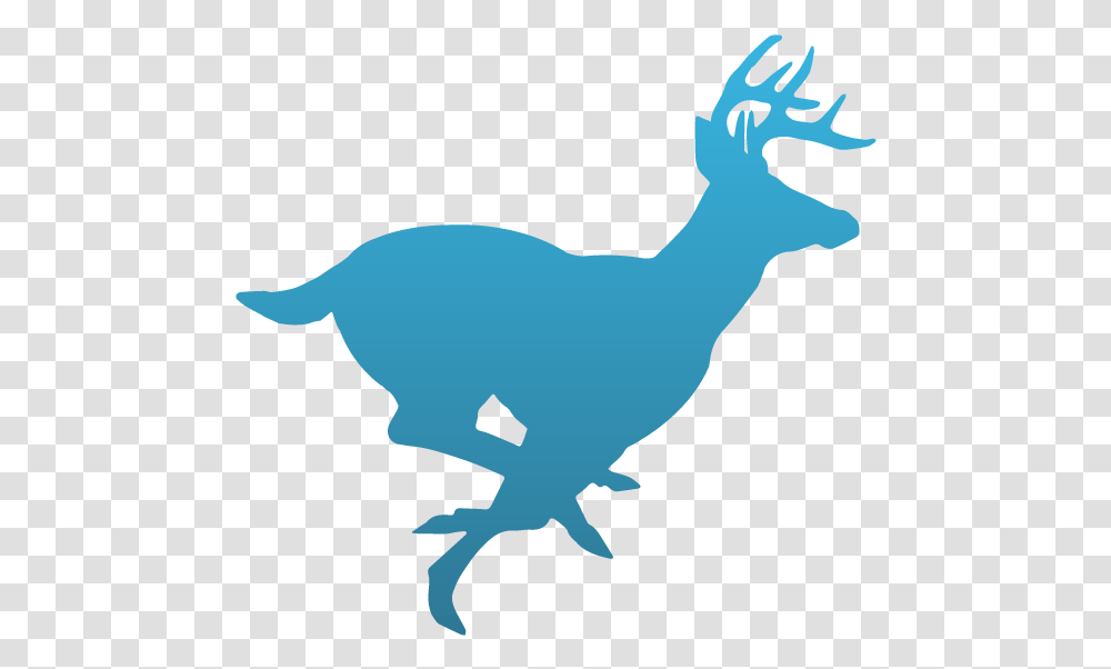 Dog Chasing Deer Silhouette Clipart Download Running Buck Deer Silhouette, Mammal, Animal, Person, Human Transparent Png