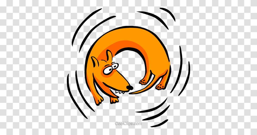 Dog Chasing His Tail Royalty Free Vector Clip Art Illustration, Outdoors, Number Transparent Png