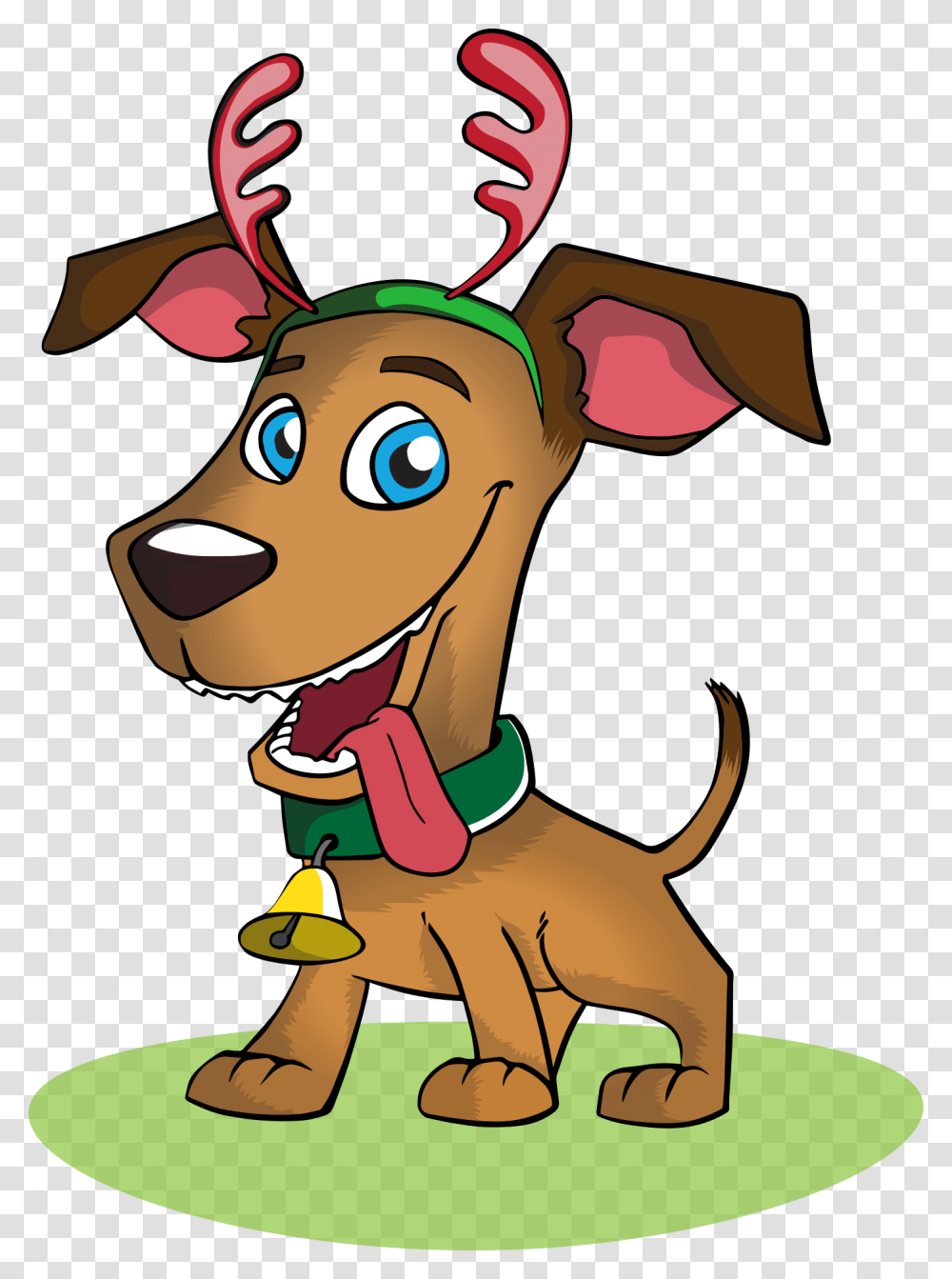 Dog Christmas Holiday Christmas Dog Cartoon Free, Deer, Wildlife, Mammal, Animal Transparent Png