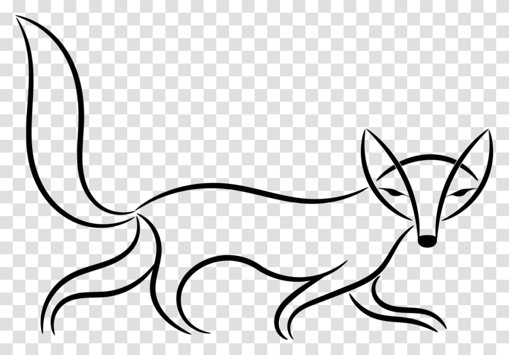Dog Drawing Simple Fox Outline Drawing, Outdoors, Nature Transparent Png