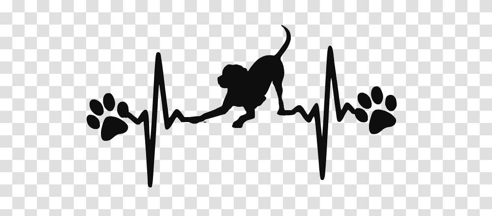 Dog Ekg Labrador Retriever Decal Card Vinyl, Silhouette, Cupid Transparent Png