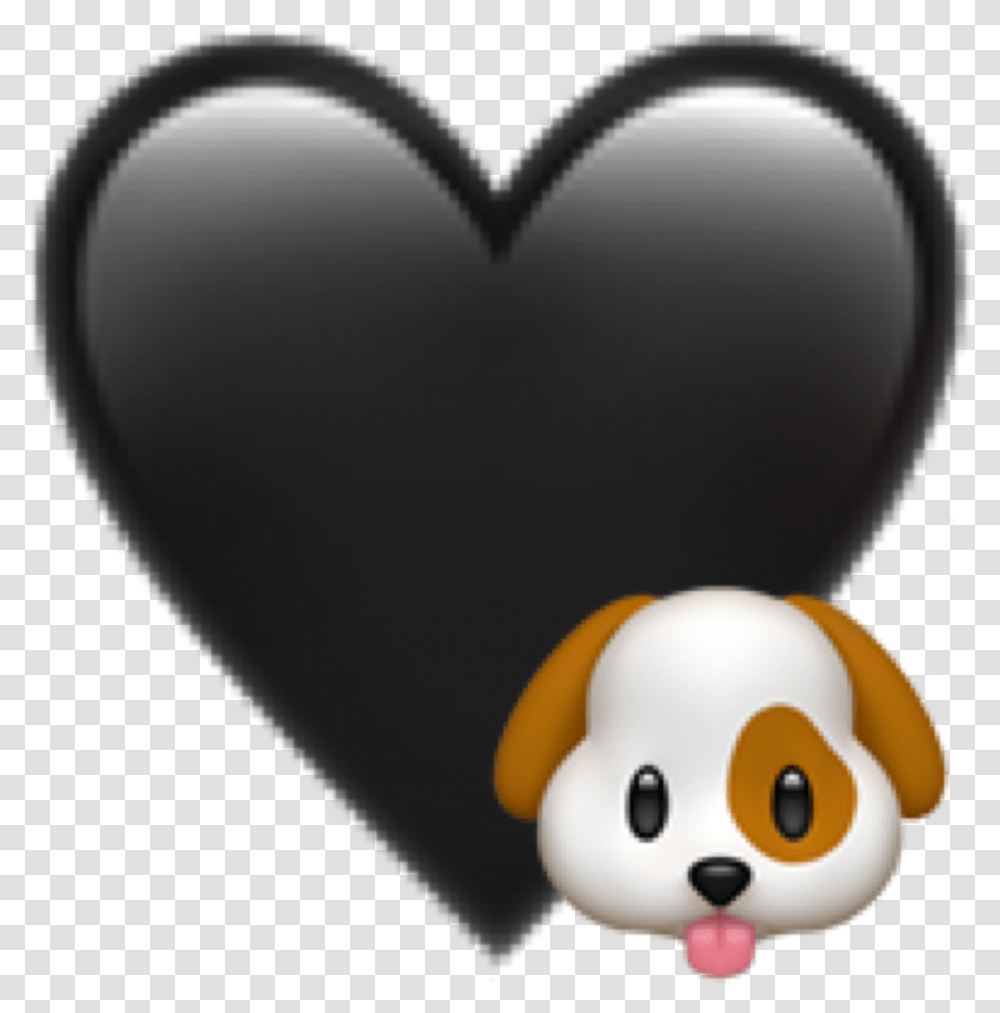 Dog Emoji Emoji Whatsapp Cuore Nero, Heart, Toy, Balloon Transparent Png