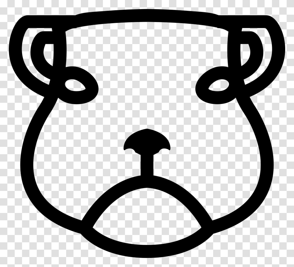 Dog Face Frontal Outline Icon, Stencil, Logo, Trademark Transparent Png