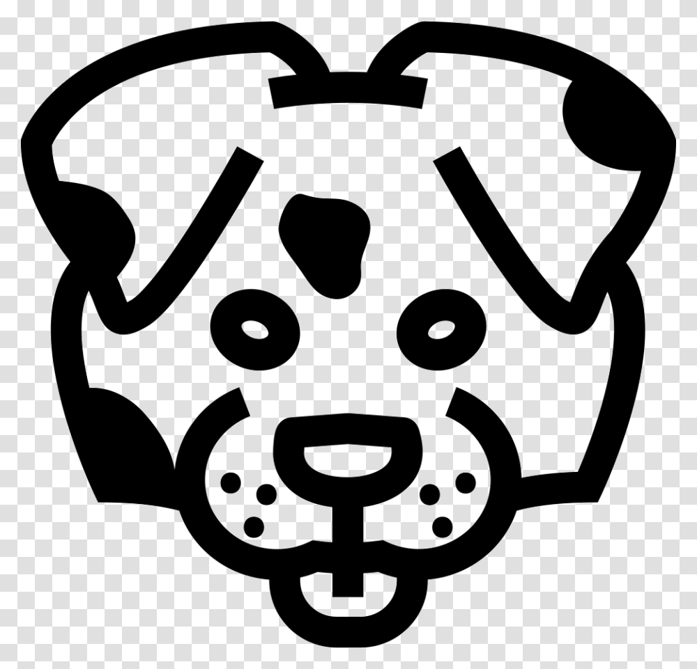 Dog Face Outline Front Dog Face Outline, Stencil Transparent Png