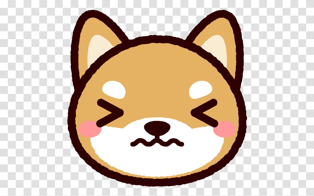Dog Face Shiba Inu Face Cartoon, Label, Sticker Transparent Png