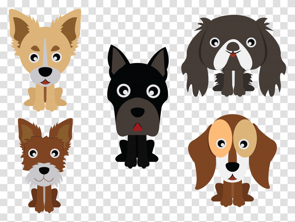 Dog Flat Icon Design Vector Bundle Animal Figure, Mammal, Pet, Canine, Cat Transparent Png
