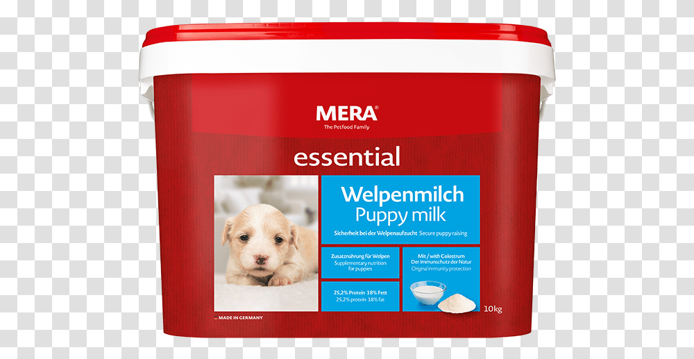 Dog Food Mera Essential Puppy Milk High Quality Supplementary Mera Dog Welpenmilch 2 Kg, Poster, Advertisement, Flyer, Paper Transparent Png