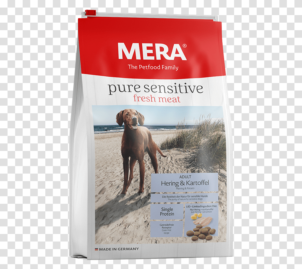 Dog Food Mera Pure Sensitive Fresh Meat Herring Amp Potatoes Pure Sensitive Hundefutter Mera, Pet, Canine, Animal, Mammal Transparent Png
