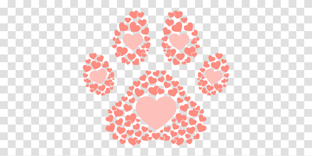 Dog Footprint Hearts Flat & Svg Vector File Huellas De Perro Colores, Chandelier, Lamp, Pattern, Graphics Transparent Png