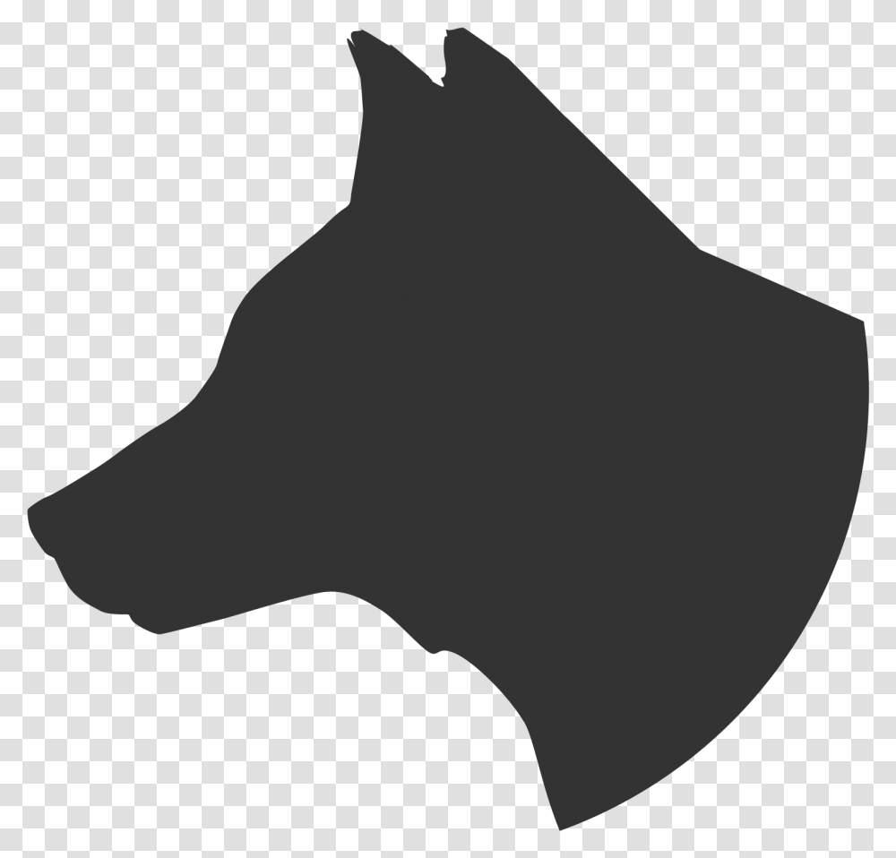 Dog Head Profile Clip Art Wolf Head Silhouette, Animal, Sea Life, Plant, Person Transparent Png