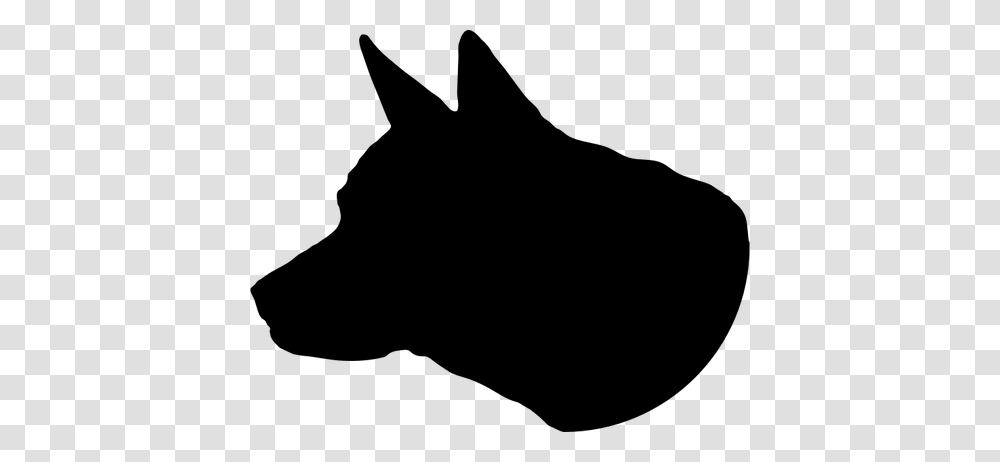 Dog Head Silhouette, Gray, World Of Warcraft Transparent Png