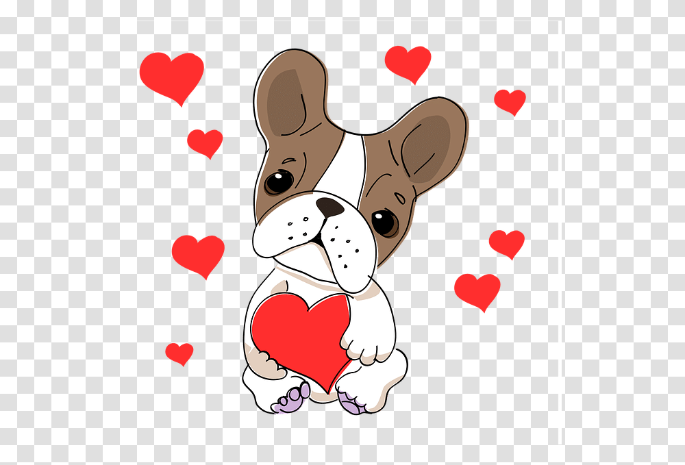 Dog Holding A Heart Easy Dog Drawing, Mammal, Animal, Donkey, Rabbit Transparent Png