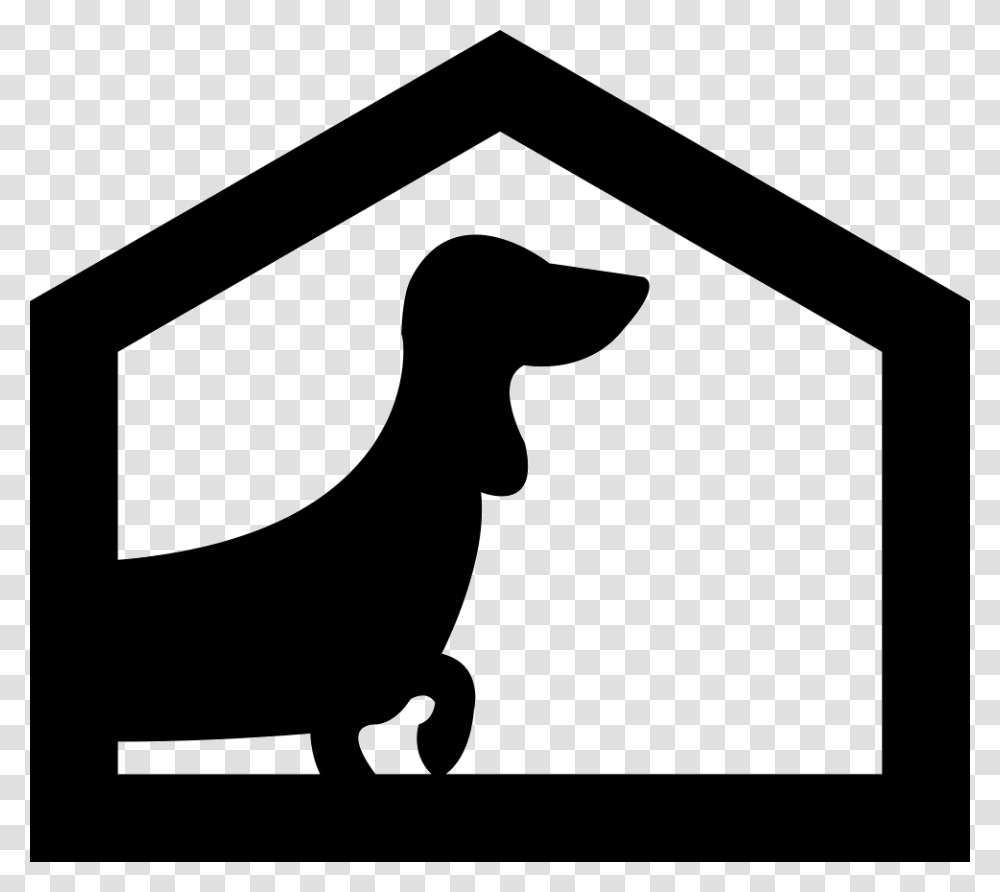 Dog House Icon Free Download, Silhouette, Triangle, Sign Transparent Png