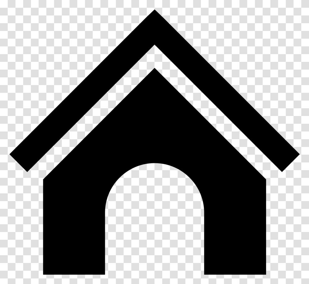 Dog House Icon House Black And White Icon, Gray, World Of Warcraft Transparent Png