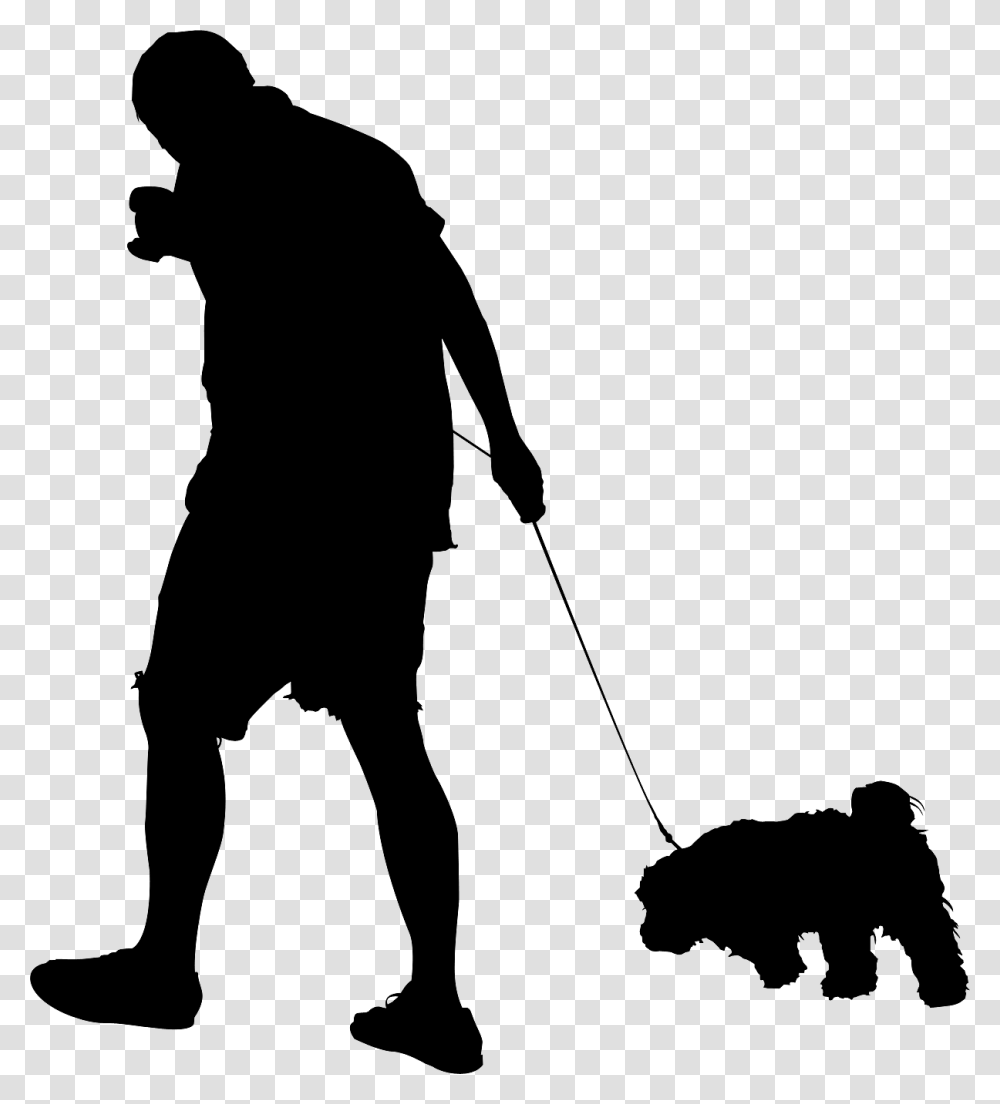 Dog Human Behavior Male Leash Dog Catches Something, Gray, World Of Warcraft Transparent Png