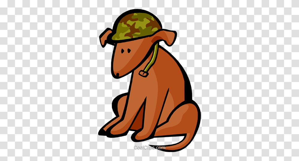 Dog In Army Helmet Royalty Free Vector Clip Art Illustration, Mammal, Animal, Wildlife, Cat Transparent Png