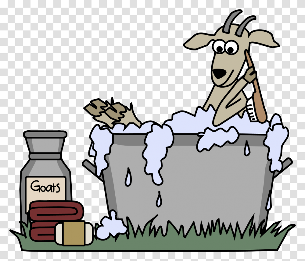 Dog In Tub Clipart Goat Milk Clip Art Free, Mammal, Animal Transparent Png