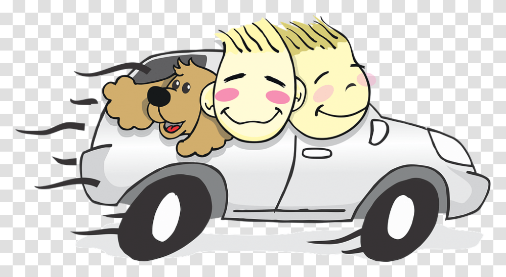 Dog Kid Puppy Happy People Family Fun Cartoon, Vehicle, Transportation, Car Wash Transparent Png