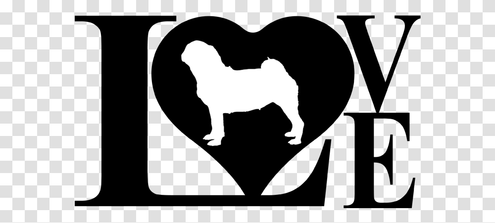 Dog Love Pug Decal Sticker Pit Bull Love Pillow Case Clip Art Pug Dog Silhouette, Stencil, Person, Human, Mammal Transparent Png