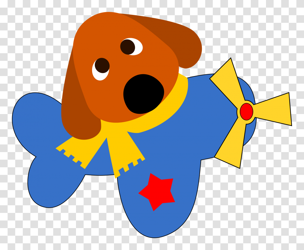Dog On A Plane Vector Image, Tie, Accessories Transparent Png