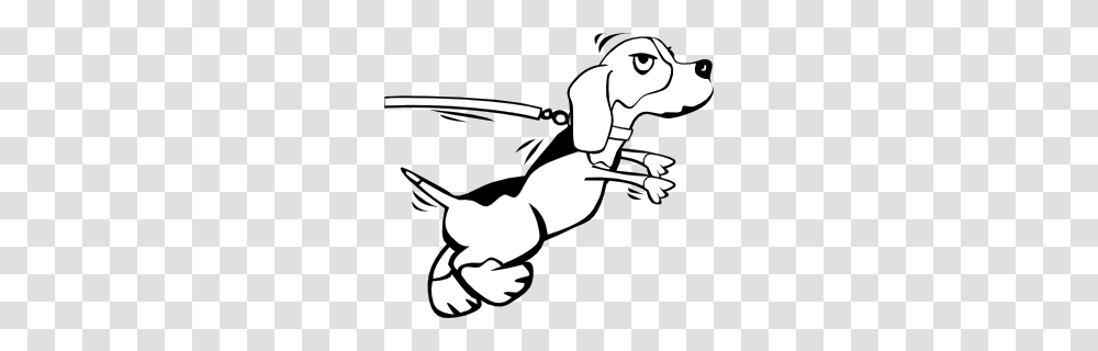 Dog On Leash Cartoon Clip Art, Stencil, Animal, Mammal, Gun Transparent Png