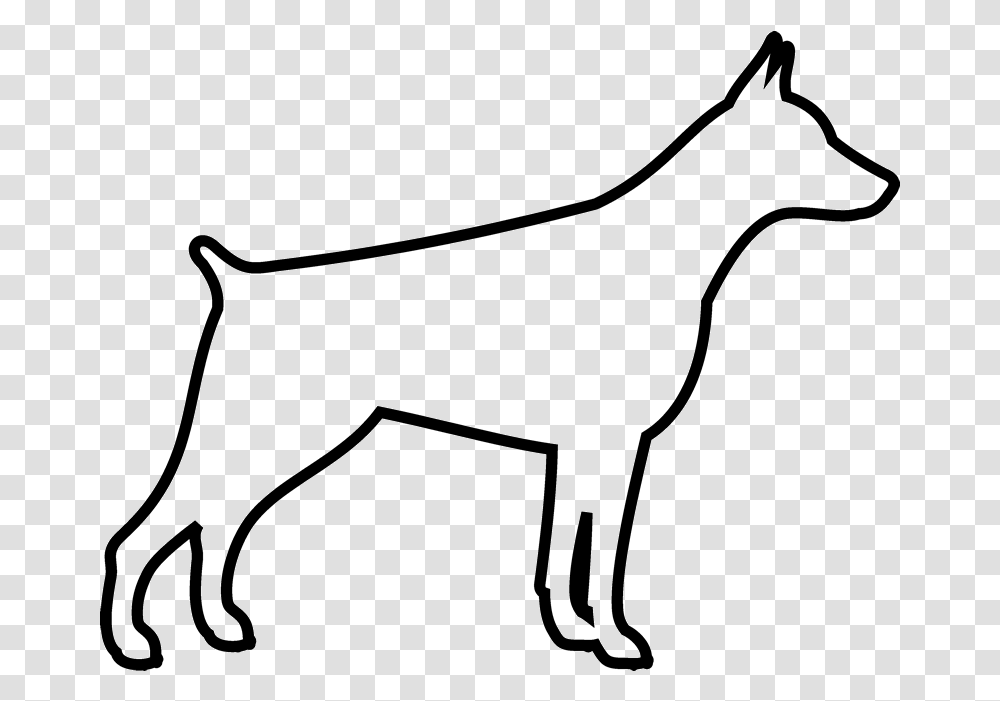Dog Outline, Bow, Mammal, Animal, Silhouette Transparent Png