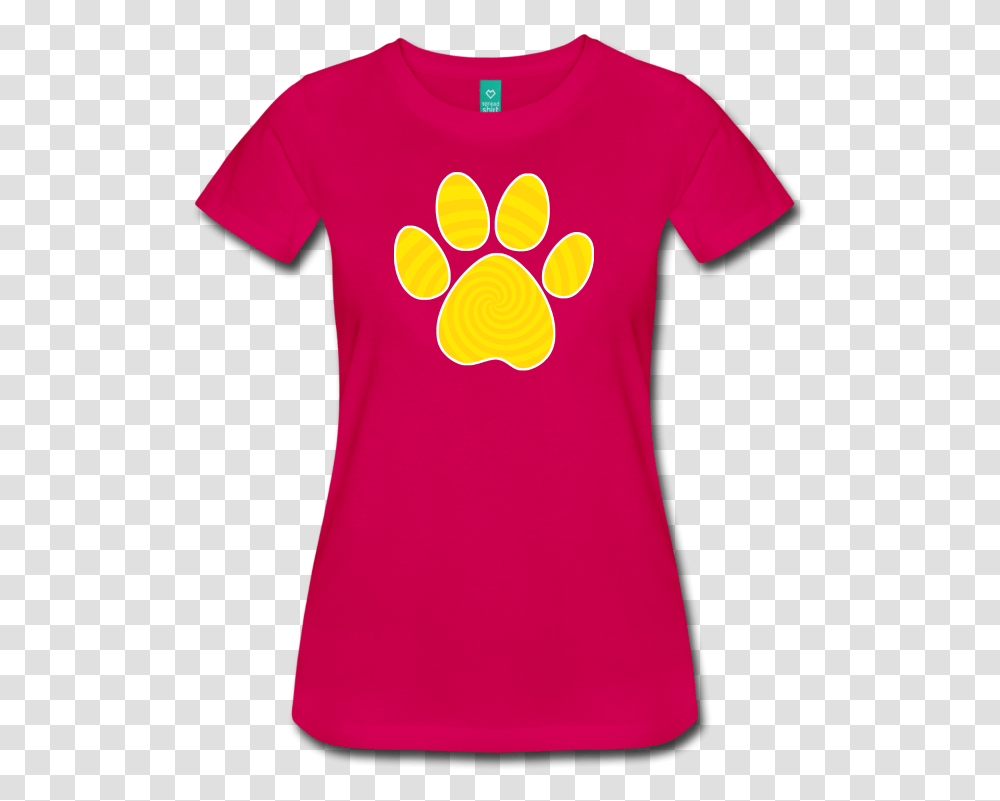 Dog Paw Print Yellow Spiral T Shirt Active Shirt, Apparel, T-Shirt, Sleeve Transparent Png